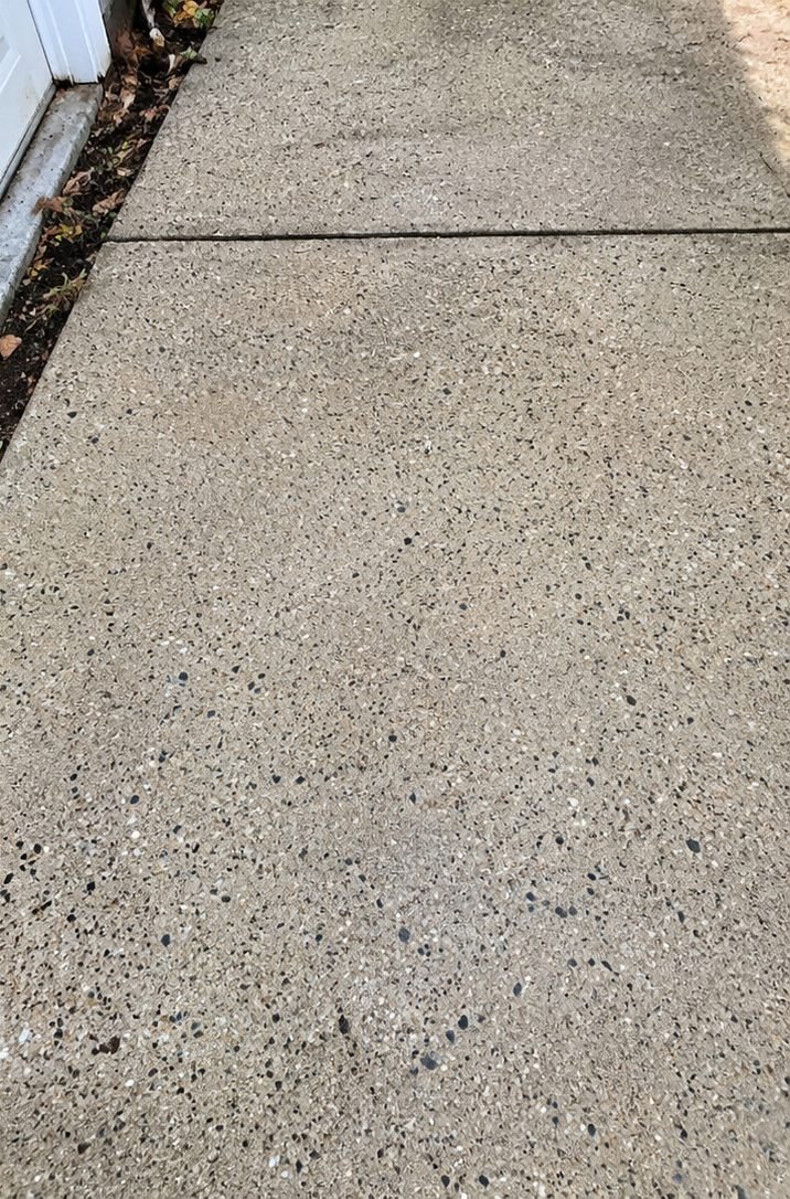 The same concrete path after cleaning